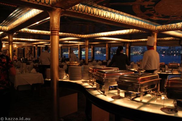 On board the Golden Pharaoh Dinner Cruise boat