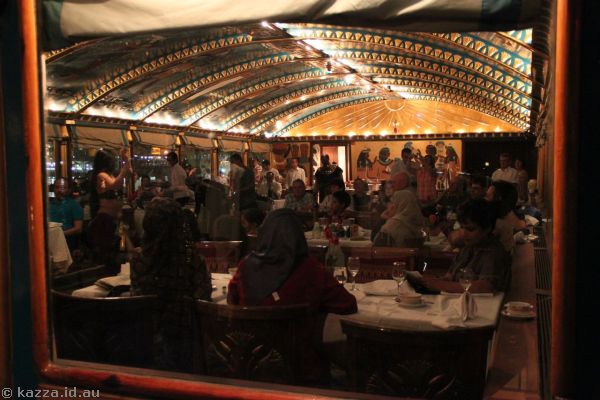 On board the Golden Pharaoh Dinner Cruise boat