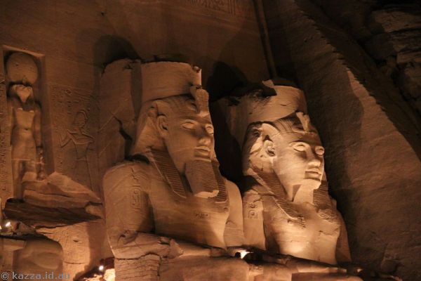 The Great Temple of Ramesses II illuminated