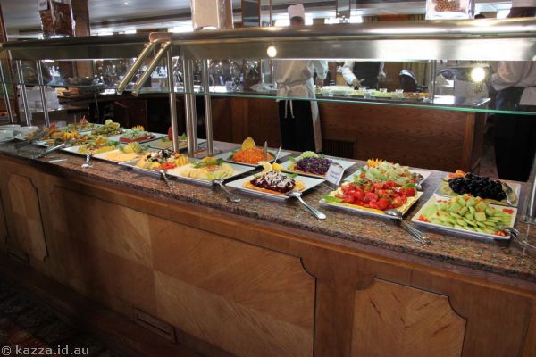 Lunch buffet on the MS Giselle