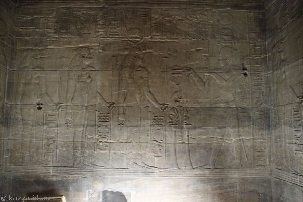 Stone carvings on the Temple of Isis