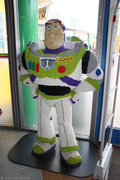 Lego Buzz Lightyear near the entrance of Legoland