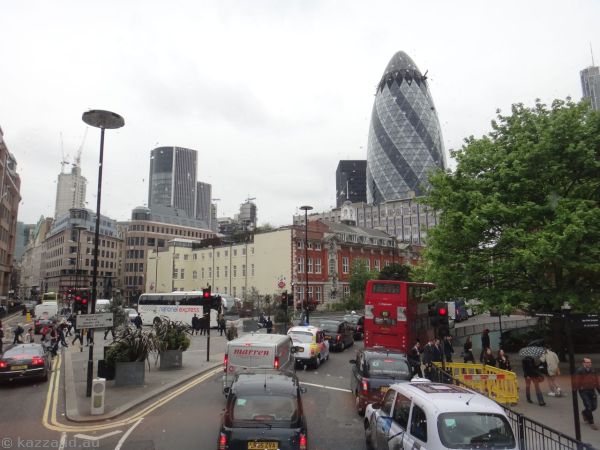 City of London buildings from Aldgate High Street