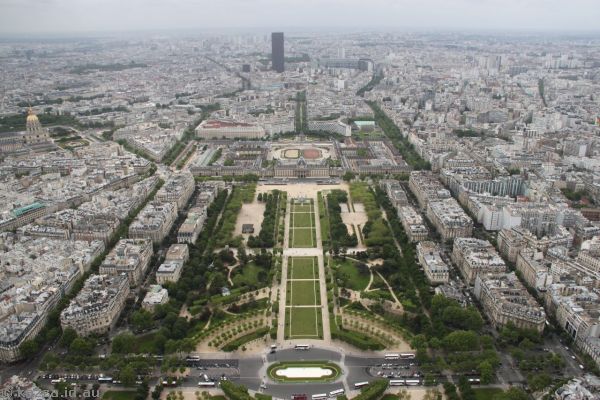 View southwest from the Eiffel Tower