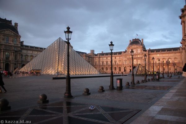 The Louvre at sunset