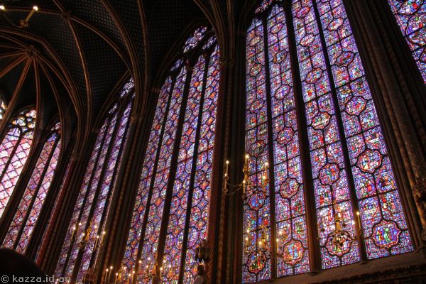 Stained glass windows in Saint Chapelle