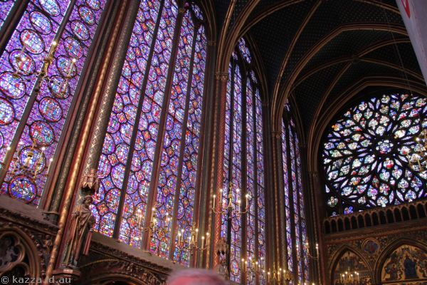 Stained glass windows in Saint Chapelle