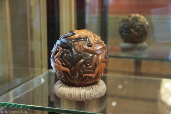 Carved wooden ball