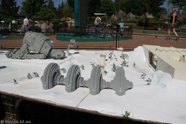 Hoth scene in Star Wars Miniland