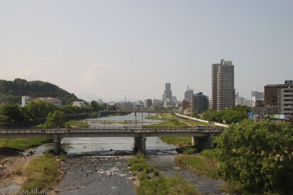 Crossing the Hirose River in Sendai