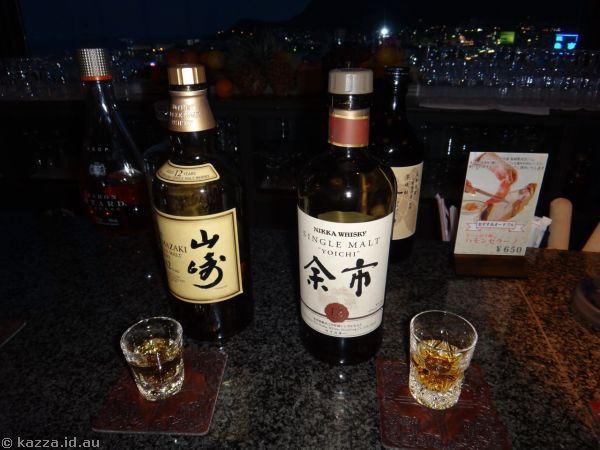 Whiskys we tried at the Sky Bar