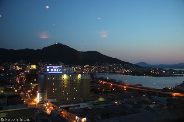 View south from the EsteLado Sky Bar at sunset