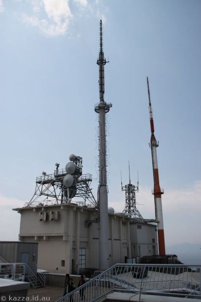 Transmission towers on Mt Hakodate