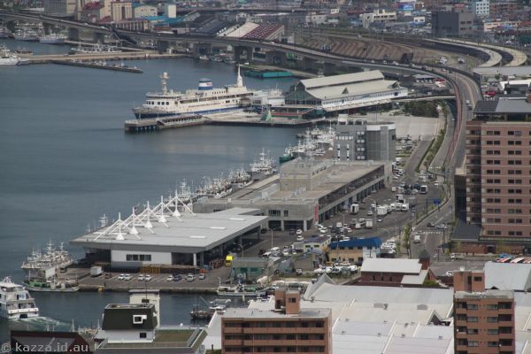 Hakodate waterfront from the ropeway