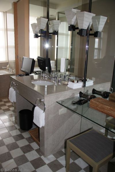 Bathroom in our room at the Park Hyatt Hotel