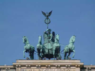 Closeup of the chariot on the Brandenburg Gate