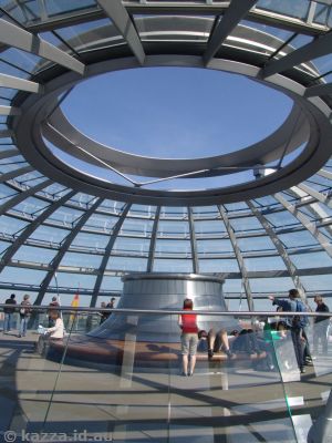 The very top of the dome