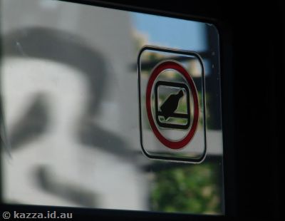 This sign on train windows amused me