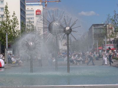 Fountain in Dresden (near our hotel - background)