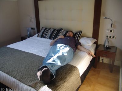 King sized bed in our hotel