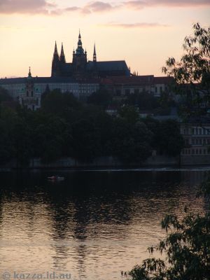 Prague Castle over the Vltava River