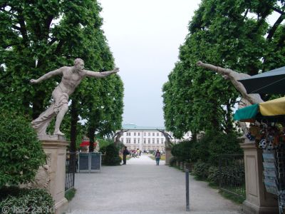 Statues at the southern end of the gardens