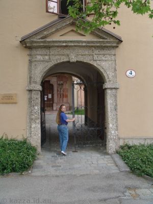 Me walking into the gates at Nonnberg Abbey