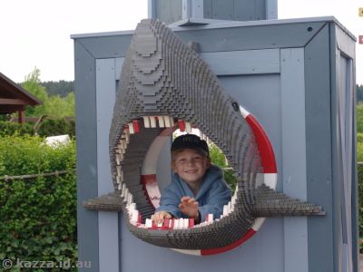 Kid inside a shark