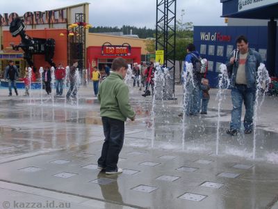 I actually ran through this fountain earlier.  This kid walked into it when it looked like this..