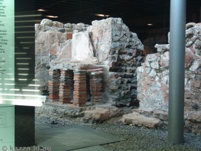 Part of the Roman bath ruins
