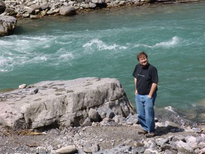 Stu by the Bregenzer Ache river a kilometre north of Au in Austria