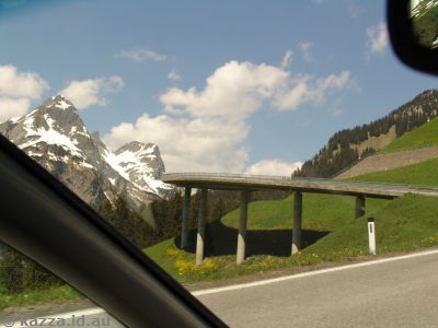 Elevated road just up from Schröcken