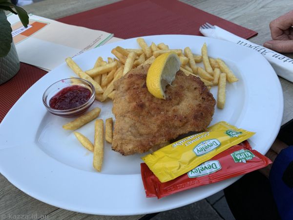 Münchner Schnitzel we shared for dinner