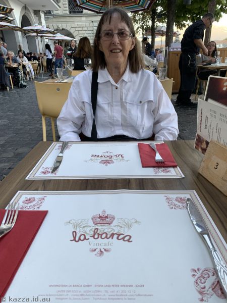 Mum at La Barca Vincafé where we had dinner