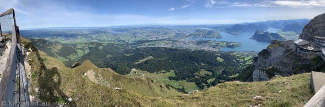 View towards Lucerne and Lake Lucerne from Mount Pilatus