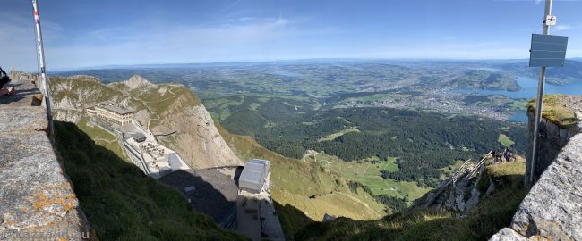 View towards Lucerne from Mount Pilatus