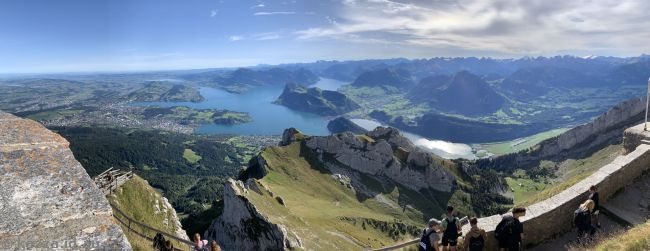 View towards Lake Lucerne from Mount Pilatus