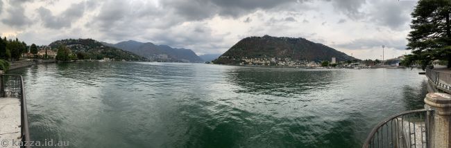View across Lake Como