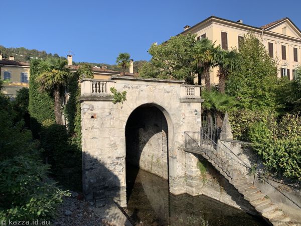 Boat house maybe?  Off Lake Como