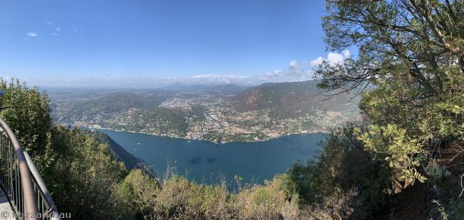 View over Lake Como from Volta Lighthouse