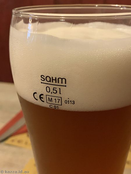 Badly poured beer