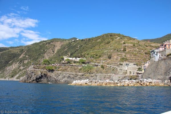West of Manarola (where we waited yesterday to get photos of the town in the sun)