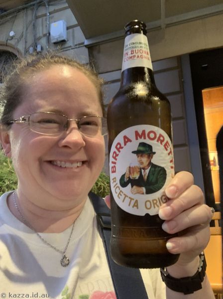 Me with a Birra Moretti