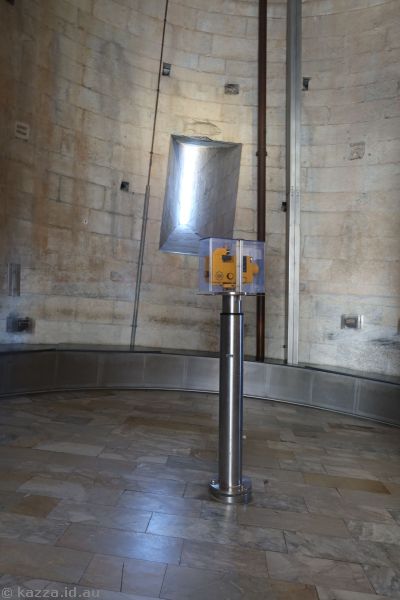 Centre of the Leaning Tower of Pisa showing the incline