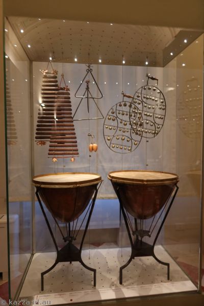 Musical instruments in the early music museum (Luigi Cherubini Conservatory of Music)