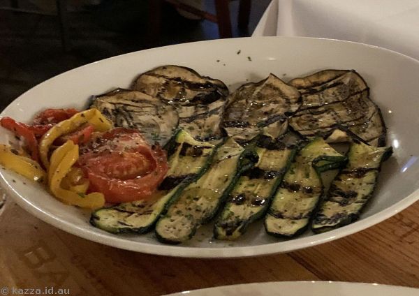 Verdure alla griglia (grilled vegetables) (7.80 EUR)
