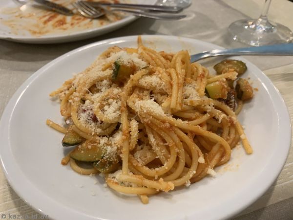Spaghetti all'Ortolana (pasta with vegetables) (9.00 EUR)