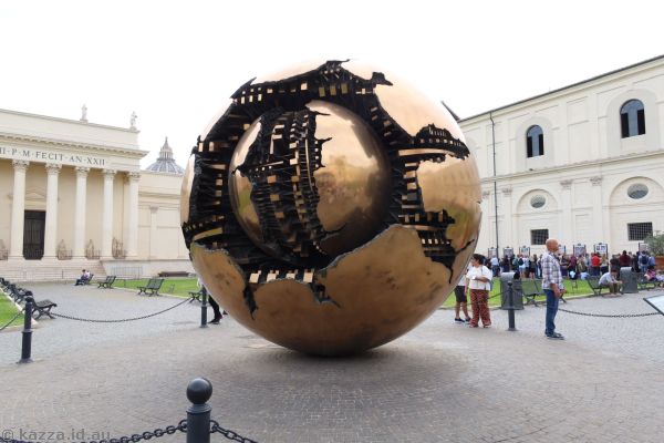 Sfera con Sfera (Sphere within a Sphere), by Arnaldo Pomodoro (1990)