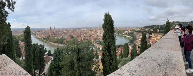 View southwest from Castel San Pietro