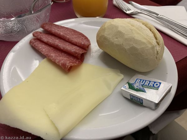 My breakfast at Hotel Commercio and Pellegrino